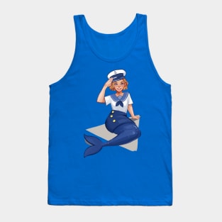 Mermaid Sailor Girl Tank Top